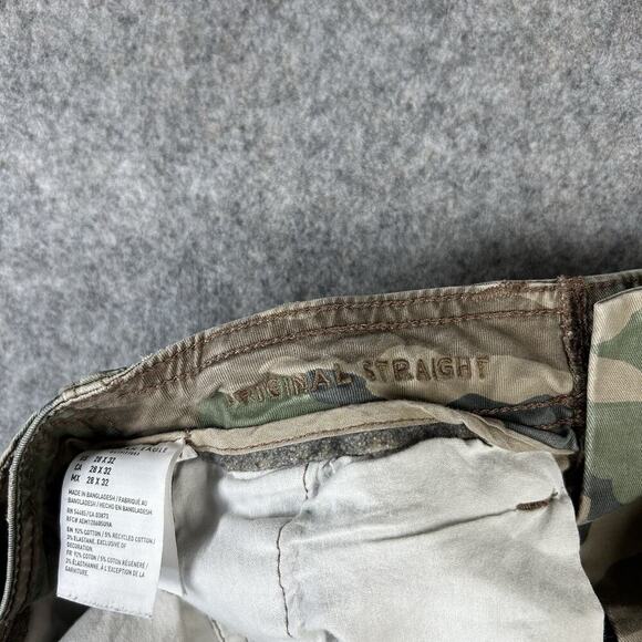 American Eagle Cargo Camouflage Pants Men's 28x28 Green Original Straight Flex - Picture 11 of 12